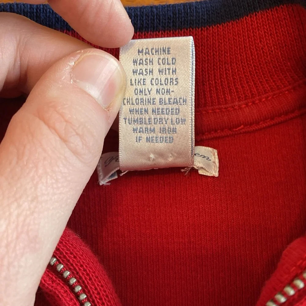 Ralph Lauren Kids Boys Toddler Size 12 Months Red Pullover Sweater Quarter Zip